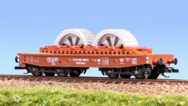 Schirmer Modelleisenbahn 20523 - TT - Schwerlastwagen Rlmmp Zahnradladung, DR, Ep. IV